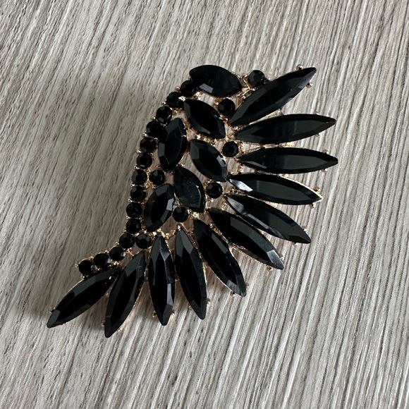 Vici Swan Crystal Drop Earrings in Black - Picture 15 of 15